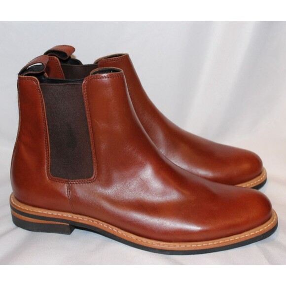 Nisolo Men's MAHOGANY Marco Everyday Chelsea Leather Boots $268 NEW - Picture 1 of 5